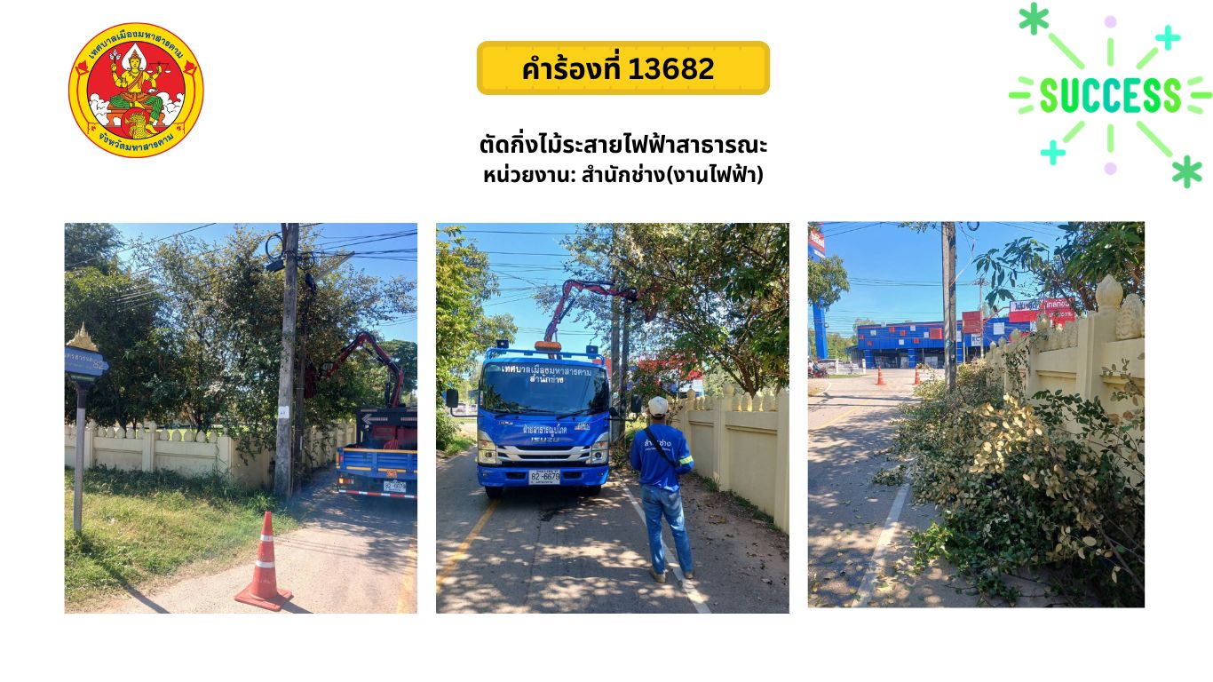 ภาพประกอบ: ตัดกิ่งไม้ระสายไฟฟ้าสาธารณะ